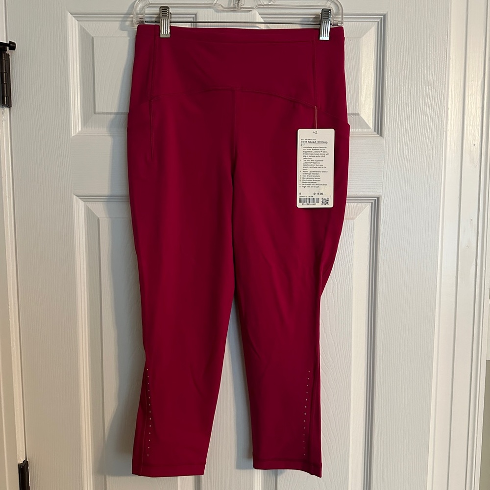NWT Lululemon Swift Speed High-Rise Crop 21" Size 8